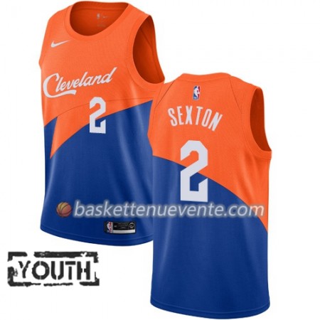 Maillot Basket Cleveland Cavaliers Collin Sexton 2 2018-19 Nike City Edition Bleu Swingman - Enfant